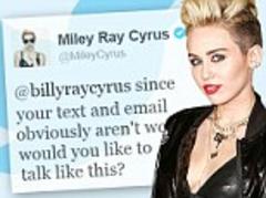 Miley Cyrus reaches out to father Billy Ray on Twitter after mother Tish files for divorce