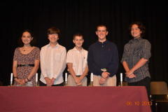 Dedham Middle School Holds NJHS Induction Ceremony